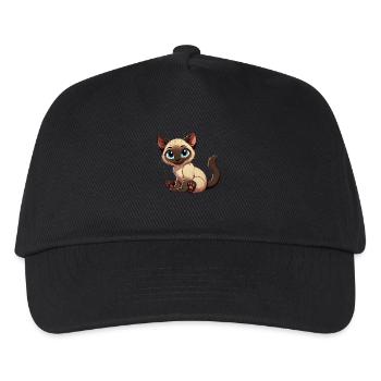 Siamese cat baby png - Kids’ Baseball Cap - black - Front
