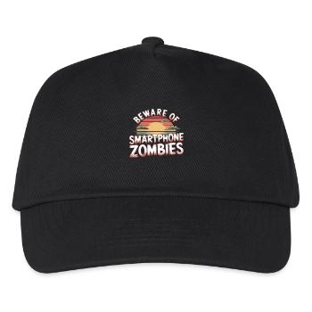 Beware Of Smartphone Zombies 12 - Kinder Basecap - Schwarz - Vorne
