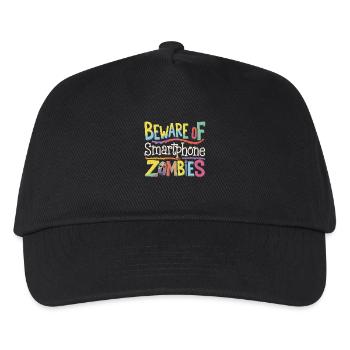 Beware Of Smartphone Zombies 9 - Kinder Basecap - Schwarz - Vorne