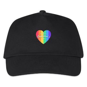 Happy Gaylentine's Day - Kinder Basecap - Schwarz - Vorne