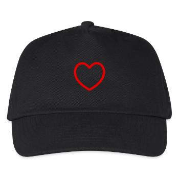 cœur - Casquette de baseball Enfant - noir - Devant