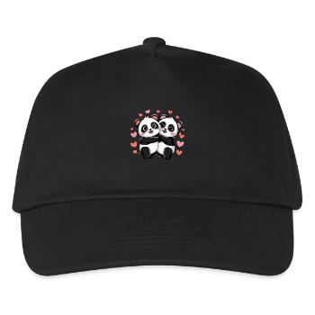 Panda Love - Kids’ Baseball Cap - black - Front