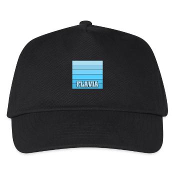 Women's name Flavia - Kids’ Baseball Cap - black - Front