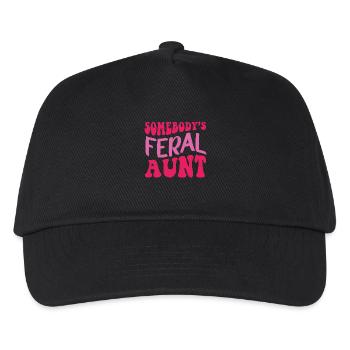 Groovy Somebody s Feral Aunt Funny Quote - Kids’ Baseball Cap - black - Front