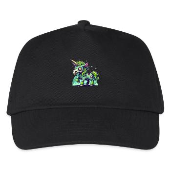 Zombie Einhorn, Zombiecorn, Einhorn, Horror - Kinder Basecap - Schwarz - Vorne