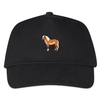 Haflinger knallt echt - Kinder Basecap - Schwarz - Vorne