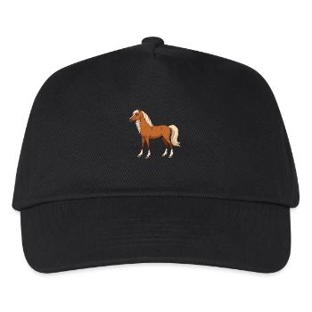 Welsh Pony Rolle - Kinder Basecap - Schwarz - Vorne