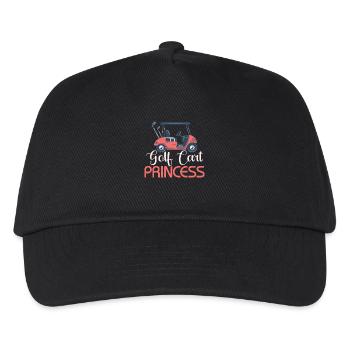 Golf Cart Princess Golfer Woman Girl - Kids’ Baseball Cap - black - Front