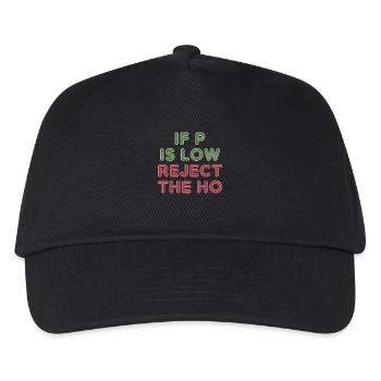 If P Is Low Reject The HO 5 - Kinder Basecap - Schwarz - Vorne