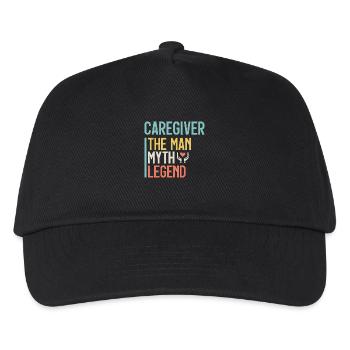 Caregiver The Man Myth Legend Caregiving Carer - Kids’ Baseball Cap - black - Front