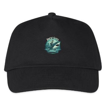 Boys Skeleton Riding a Shark Back to School - Kids’ Baseball Cap - black - Front