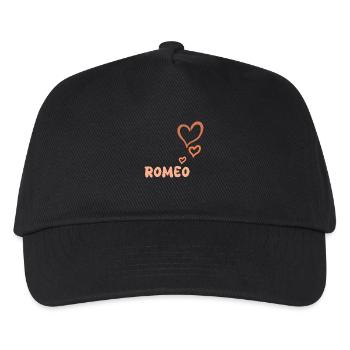 First name Romeo - Kids’ Baseball Cap - black - Front