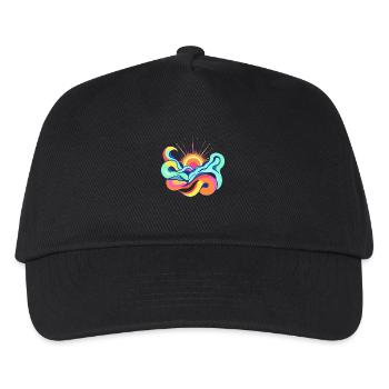 Sonne - Kinder Basecap - Schwarz - Vorne