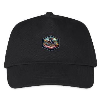 Motocross Logo - Kinder Basecap - Schwarz - Vorne
