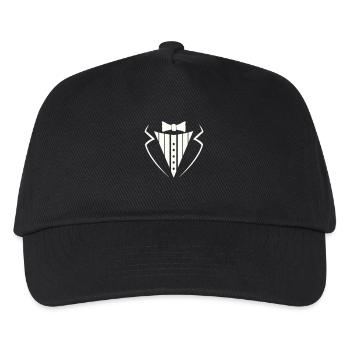 anzug texedo - Kinder Basecap - Schwarz - Vorne