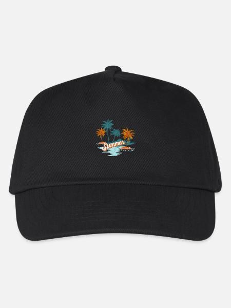 SummerVibes - Design - Kinder Basecap - Schwarz