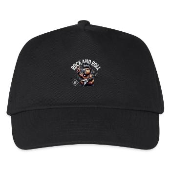 Capybara Rock and Roll Guitarist Electric Guitar - Kids’ Baseball Cap - black - Front