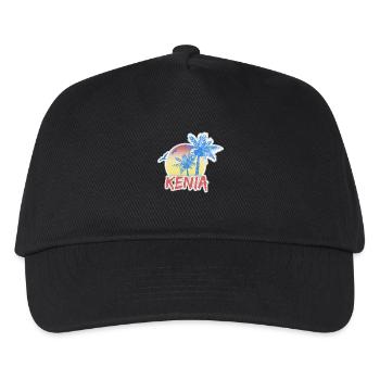 Kenia - Kinder Basecap - Schwarz - Vorne