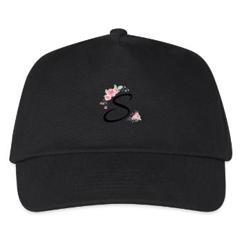 Brief s Blumen - Kinder Basecap - Schwarz - Vorne