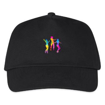 tänzerin,tanz,illustration,bunt,graffiti - Kinder Basecap - Schwarz - Vorne