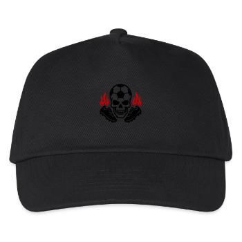 Football Skeleton Football Boots - Kids’ Baseball Cap - black - Front