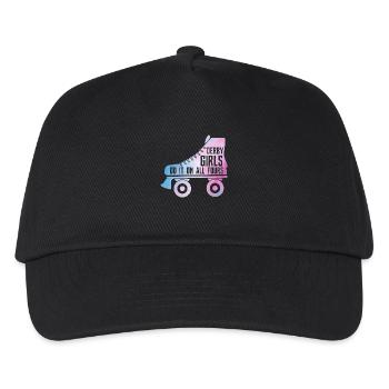 Derby Girls Do It On All Fours Roller Derby Skatin - Kinder Basecap - Schwarz - Vorne
