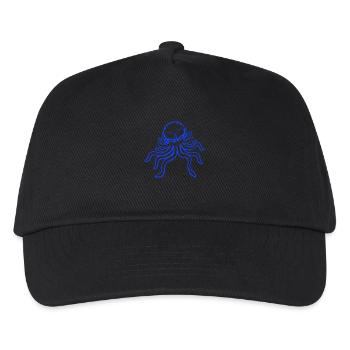 Oktopus Kraken Tintenfisch Kopffüßer böser Blick - Kinder Basecap - Schwarz - Vorne
