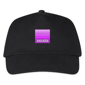 Geschenk für Aman - Kinder Basecap - Schwarz - Vorne