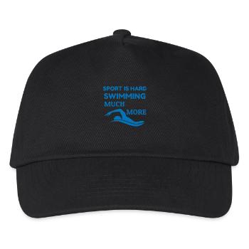 Dedicated Swimmer - Sport Is Hard Quote - Kids’ Baseball Cap - black - Front