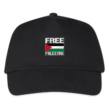 Free Palestine Flagge - Kinder Basecap - Schwarz - Vorne