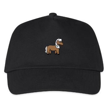 cheval mignon poney poulain cheval fille mignon bande dessinée - Casquette de baseball Enfant - noir - Devant