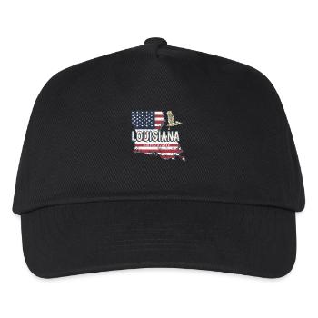 Louisiana Vereinigte Staaten Vintage Souvenir - Kinder Basecap - Schwarz - Vorne