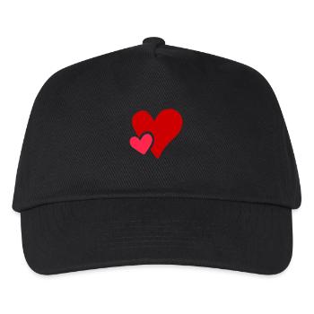 herzen - Kinder Basecap - Schwarz - Vorne