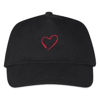 heart - Kinder Basecap - Schwarz - Vorne