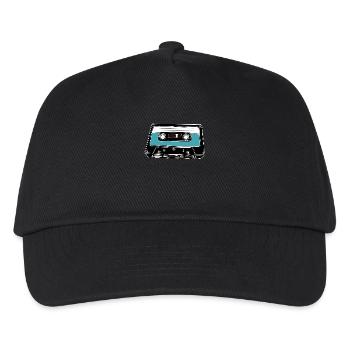 Cassette rétro - Casquette de baseball Enfant - noir - Devant