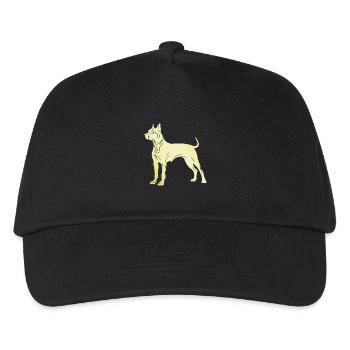 Pit Terrier Dog Silhouette - Kids’ Baseball Cap - black - Front