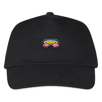 Ski Goggles Mountains Ski Colorful - Kids’ Baseball Cap - black - Front