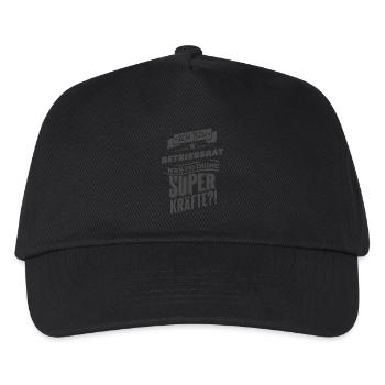 NEU Superpower Betriebsrat RAHMENLOS Geschenk - Kinder Basecap - Schwarz - Vorne