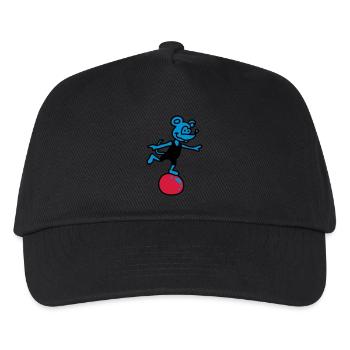 sportliche Maus 3 - Kinder Basecap - Schwarz - Vorne