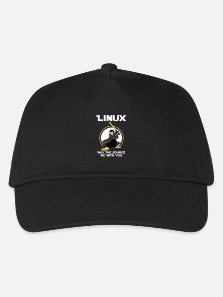 may_the_linux_source - Casquette de baseball Enfant - noir
