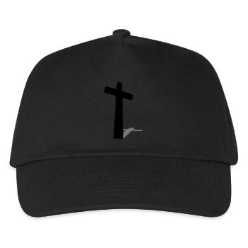 Kreuz Schatten 2c - Kinder Basecap - Schwarz - Vorne