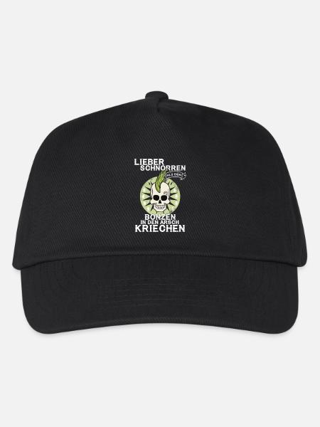PUNK - Arsch kriechen - Kinder Basecap - Schwarz