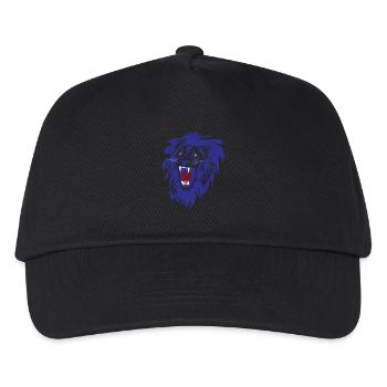 Roaring lion (cut-out) in Blue - Kids’ Baseball Cap - black - Front