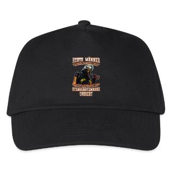 Feuerwehr - Bart - Kinder Basecap - Schwarz - Vorne