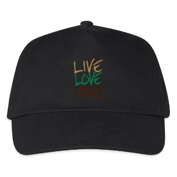 Live-Love-Hike! - Kinder Basecap - Schwarz - Vorne