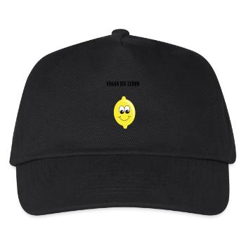 zitrone - Kinder Basecap - Schwarz - Vorne