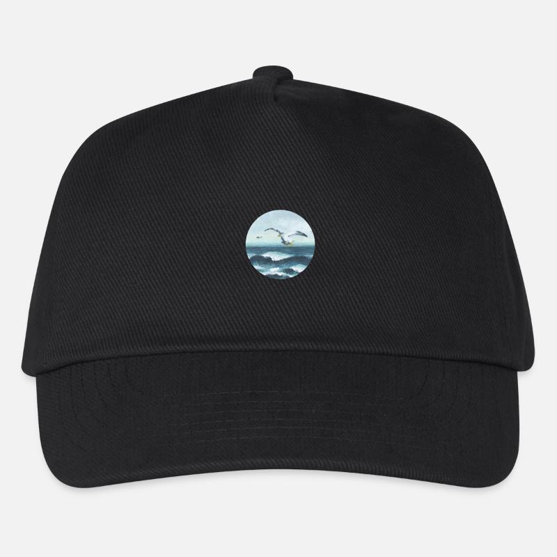 Möwen - Kinder Basecap - Schwarz