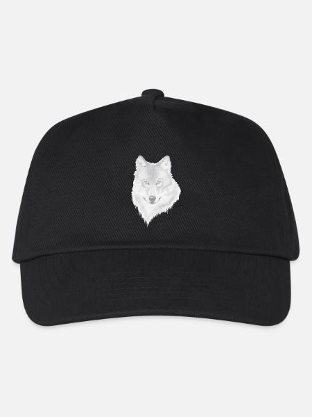 Wolf - Kinder Basecap - Schwarz