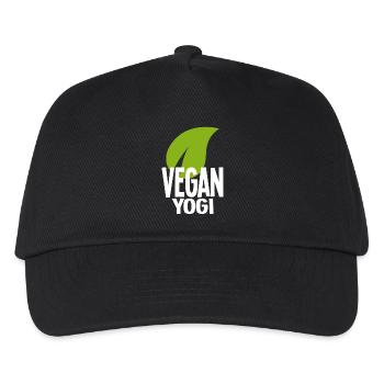Vegan Yogi Shirt white - Kinder Basecap - Schwarz - Vorne