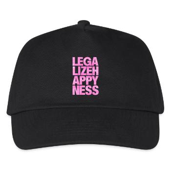 Legalize Happiness T-Shirt - Kinder Basecap - Schwarz - Vorne